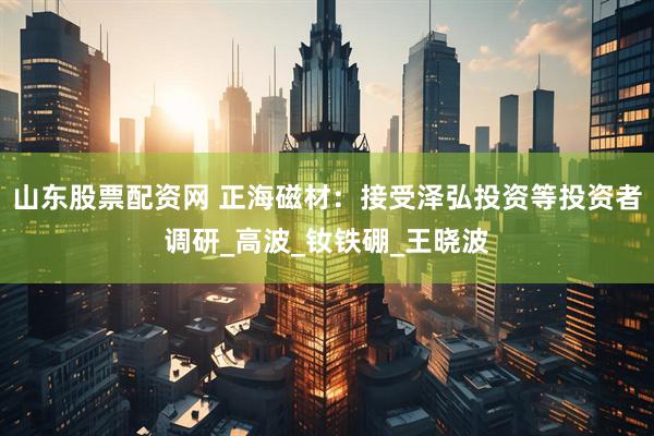 山东股票配资网 正海磁材：接受泽弘投资等投资者调研_高波_钕铁硼_王晓波